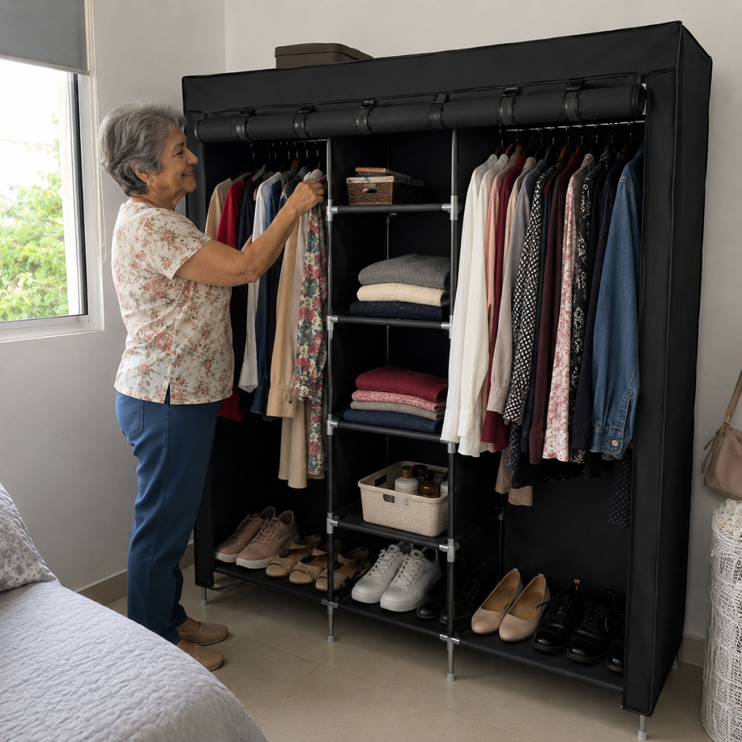 🏠Armario Ropero Portátil 3 Puertas - ÚLTIMO DÍA CON PRECIO ESPECIAL🔥