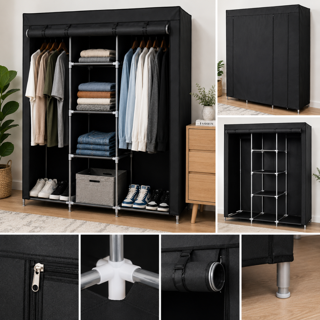 🏠Armario Ropero Portátil 3 Puertas - ÚLTIMO DÍA CON PRECIO ESPECIAL🔥